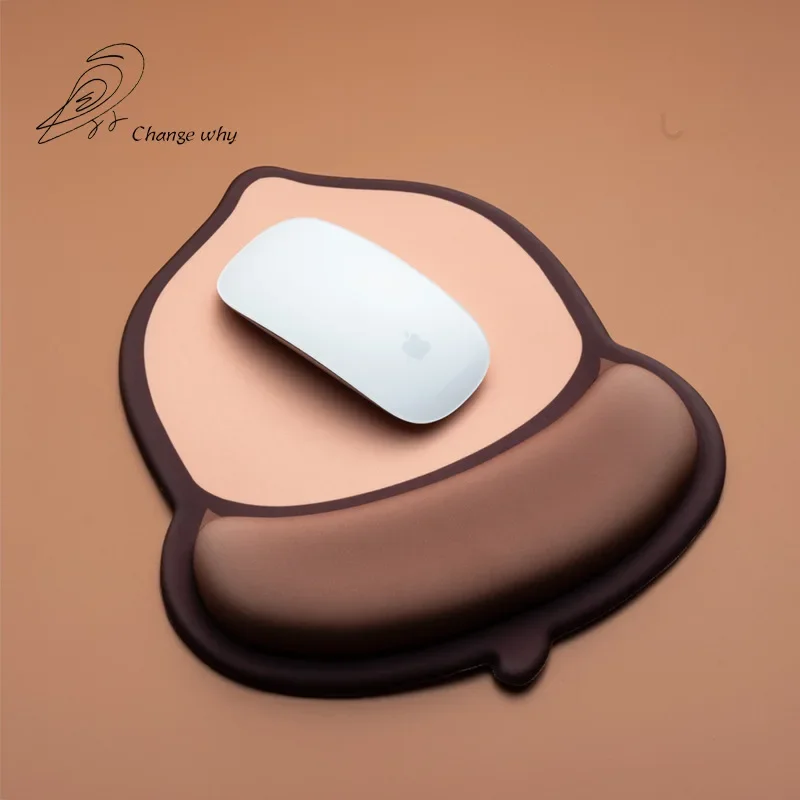 Wrist Rest Ergonomic - แผ่นรองเมาส์สำนักงานรูปทรงลูกโอ๊ก 1 ชิ้น พร้อมเจลรองข้อมือ แผ่นรองเมาส์สำหรับเล่นเกมตามหลักสรีรศาสตร์ ที่รองข้อมือ