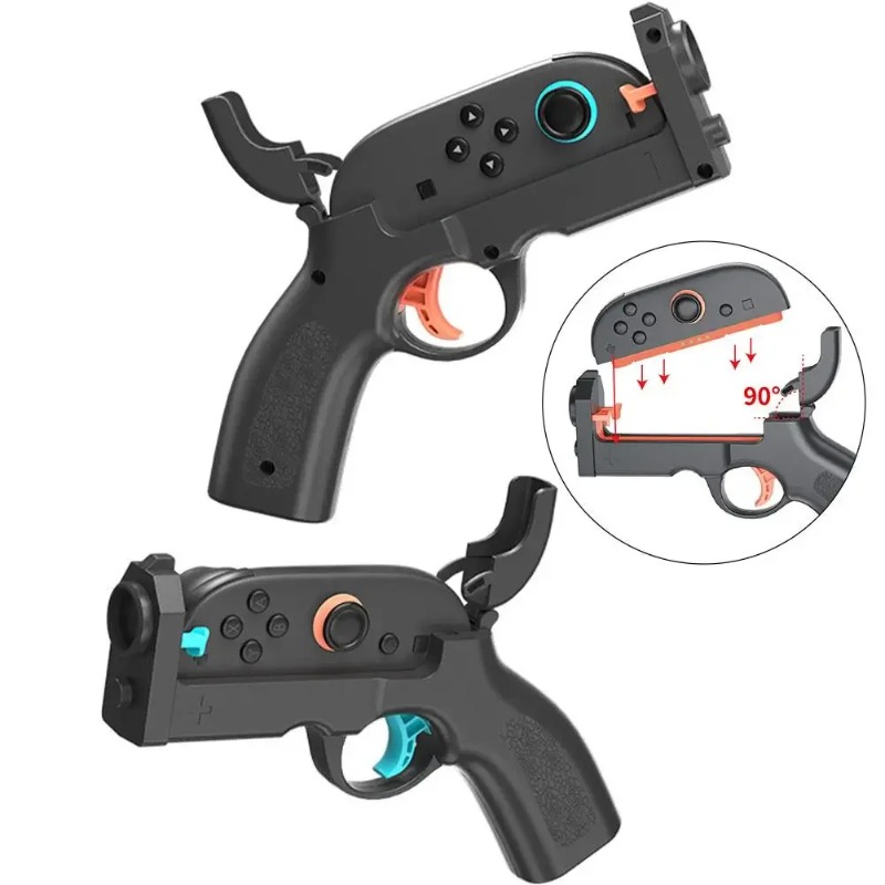 Gaming Kit Accessories Nintendo Switch - ด้ามจับปืนสำหรับเกม Switch2 ซ้ายและขวา ป้องกันการลื่น สำหรับ NS2