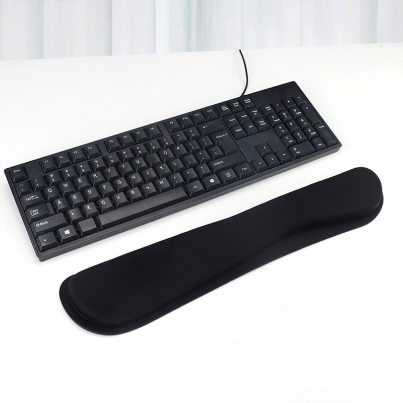 Wrist Rest Ergonomic - แผ่นรองเมาส์กันลื่น แผ่นรองข้อมือคีย์บอร์ดใหม่ ทำจากเมมโมรี่โฟมและเส้นใยละเอียดพิเศษ สำหรับพีซี คอมพิวเตอร์ เกมมิ่งคีย์บอร์ด