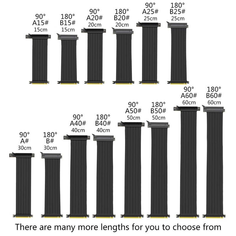 Pcie Extension Cable - สายริเซอร์ PCI สำหรับ EXPRESS 16X สายเคเบิลแบบยืดหยุ่น