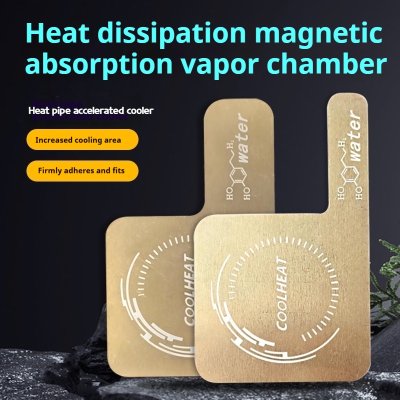 Gaming Accessories For Mobile - แผ่นท่อความร้อนสําหรับโทรศัพท์มือถือ Cooler Dissip แผ่นสม่ําเสมอเพิ่มพื้นที่กระจายความร้อนแผ่นอลูมิเนียมพร้อมแม่เหล็ก