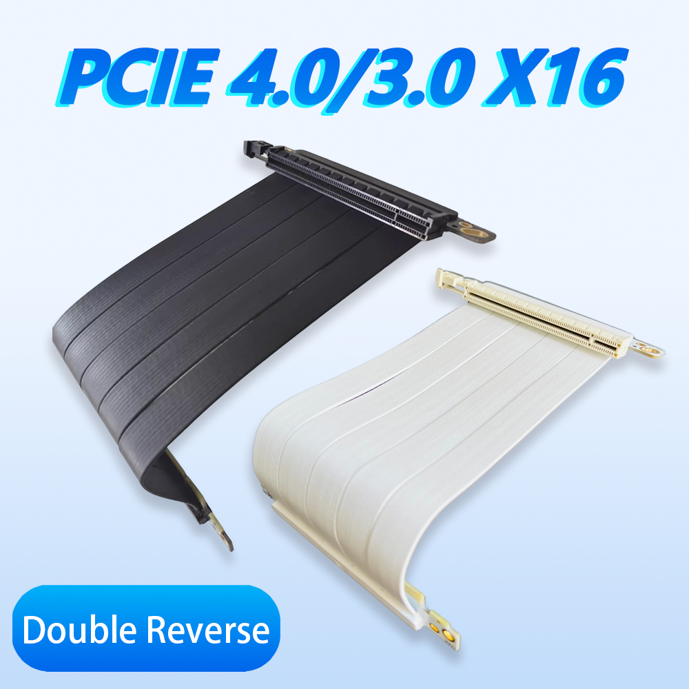 Pcie Extension Cable - สายต่อขยายการ์ดจอ PCIe 4.0 3.0 X16 แบบย้อนกลับคู่