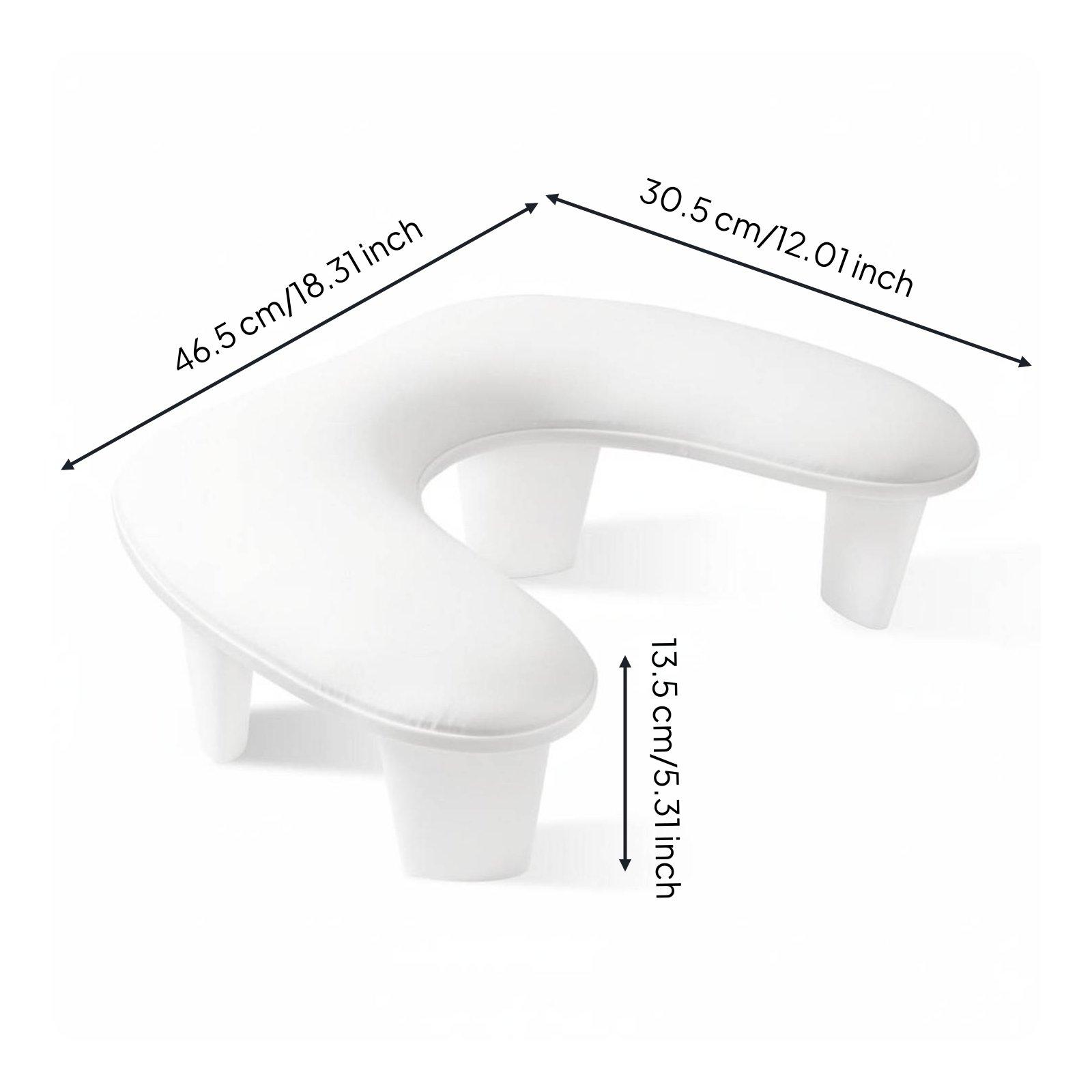 Wrist Rest Ergonomic - ที่รองข้อมือสำหรับทำเล็บแบบเออร์กอนอมิกส์ พร้อมเบาะรองมือหนังทรงโค้งรูปผีเสื้อ สำหรับร้านทำเล็บและสตูดิโอ