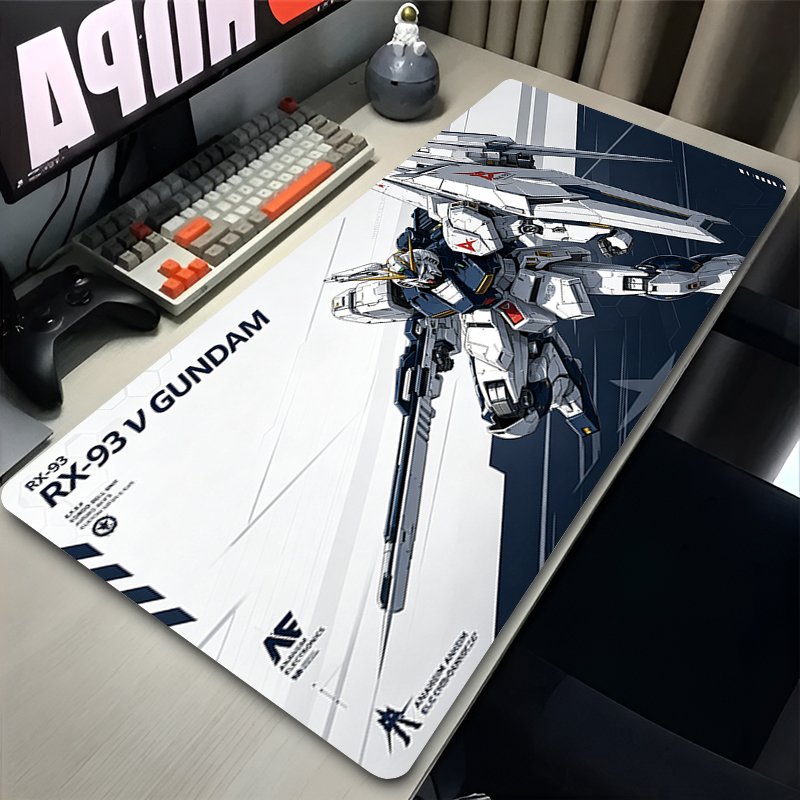Gaming Accessories Wholesale - แผ่นรองเมาส์ขนาดใหญ่ แผ่นรองคีย์บอร์ดเกมสุดฮิต ลายอนิเมะกันดั้มนักรบ แผ่นรองยาว แผ่นรองโต๊ะ อุปกรณ์เกมมิ่งสุดเท่