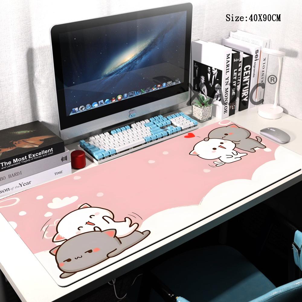 Gaming Accessories Pink - แผ่นรองเมาส์เกมมิ่ง XXL ลายคาวาอี้ ขนาด 900x400x3 มม.