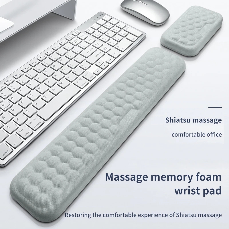Wrist Rest Ergonomic - เมมโมรี่โฟมตามหลักสรีรศาสตร์โต๊ะเล่นเกมคีย์บอร์ดแผ่นรองข้อมือแป้นพิมพ์ส่วนที่เหลือข้อมือ