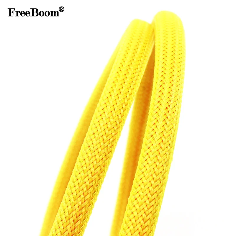 Cable Sleeve Braided - 1 ~ 50m สีเหลืองสัตว์เลี้ยง Braid Sleeve