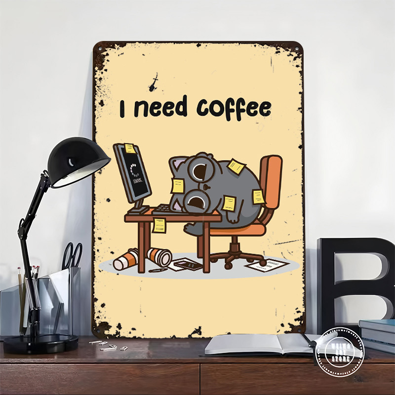 ฉันต้องการกาแฟ ป้ายโลหะลาย 3 ม - Gaming Accessories You Need บทวิจารณ์และราคา