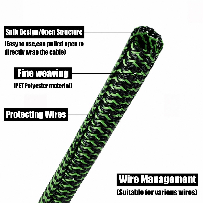 ปลอกสายถักแบบขยายได้ 7 สี ขนาด - Cable Sleeve Braided บทวิจารณ์และราคา