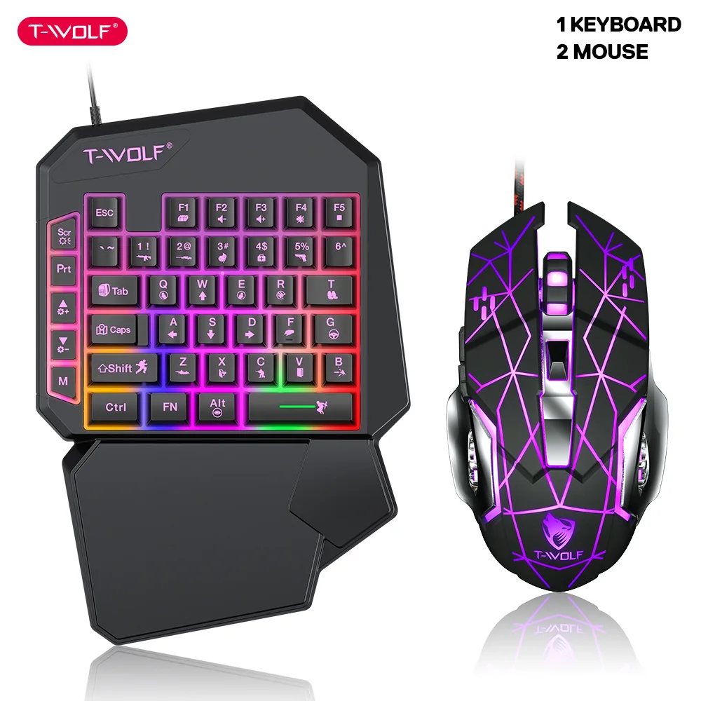 คีย์บอร์ดมือเดียว TF900 T-WOLF - Gaming Accessories For Mobile บทวิจารณ์และราคา