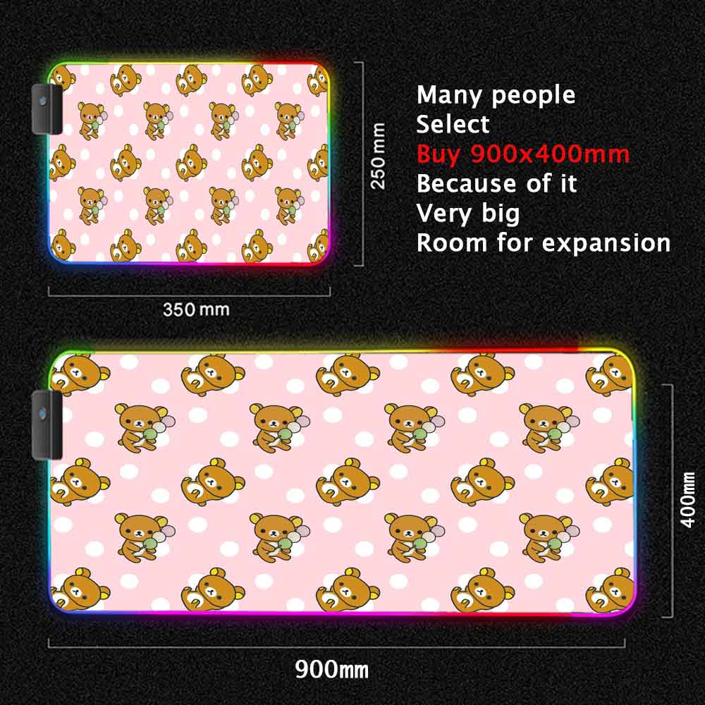 Korilakkuma เมาส์ Pad Xxl ดอกไ - Gaming Accessories Pink บทวิจารณ์และราคา