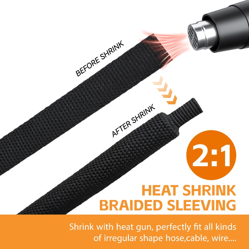 ปลอกหุ้มสายไฟแบบถัก PET สีดำ ข - Cable Sleeve Braided บทวิจารณ์และราคา
