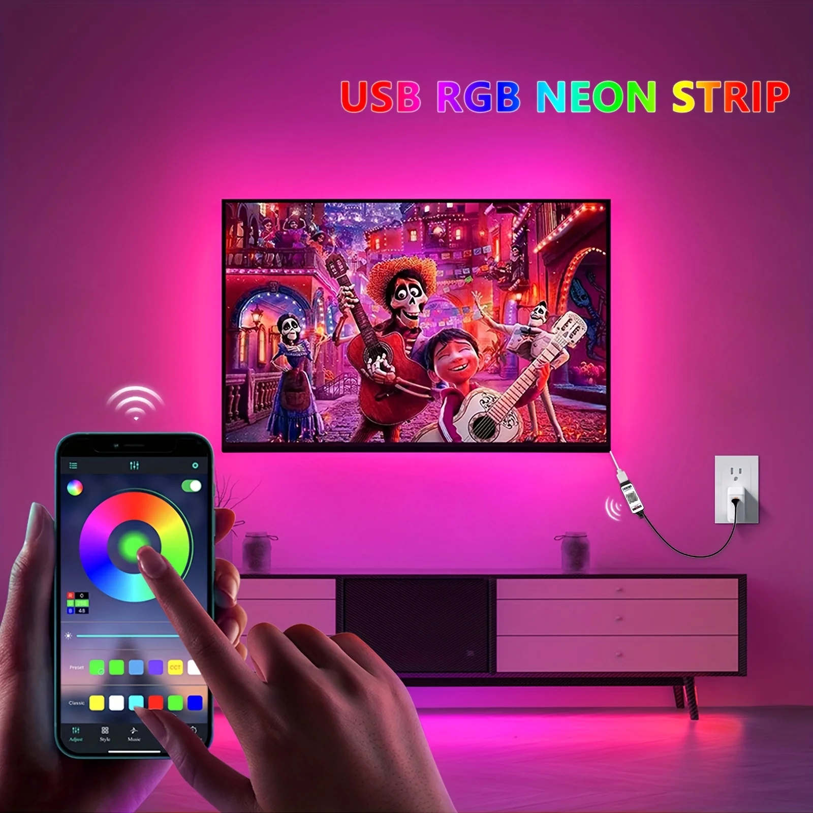 ไฟ LED บลูทูธ RGB แบบนีออนกันน - Gaming Accessories Bedroom บทวิจารณ์และราคา