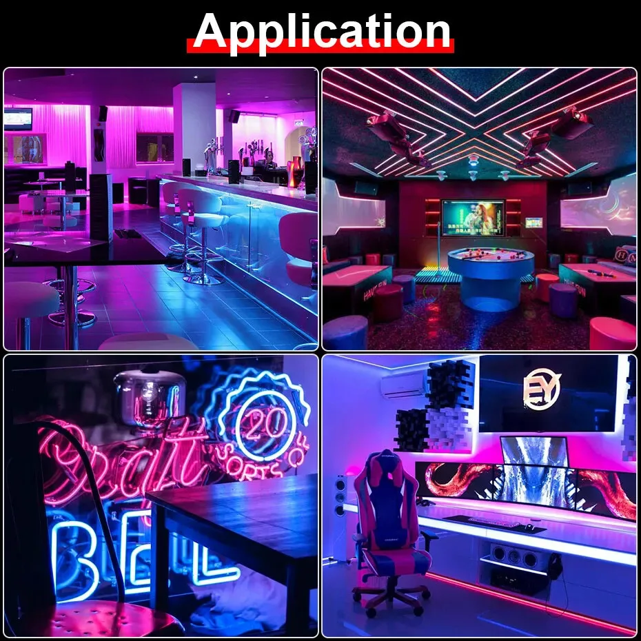 ไฟ LED บลูทูธ RGB แบบนีออนกันน - Gaming Accessories Bedroom บทวิจารณ์และราคา