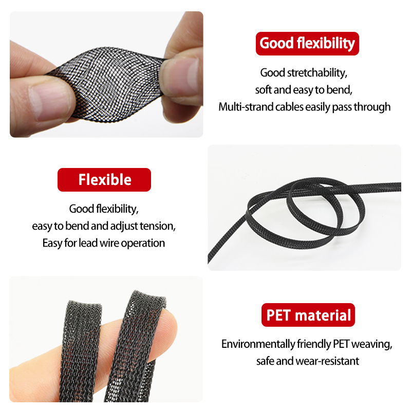 ปลอกหุ้มสายเคเบิลแบบถัก PET ขน - Cable Sleeve Braided บทวิจารณ์และราคา