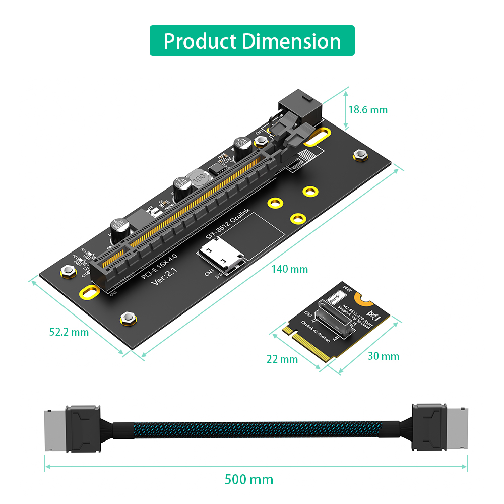 สายต่อขยาย M.2 M-Key 2230 เป็น - Pcie Extension Cable บทวิจารณ์และราคา
