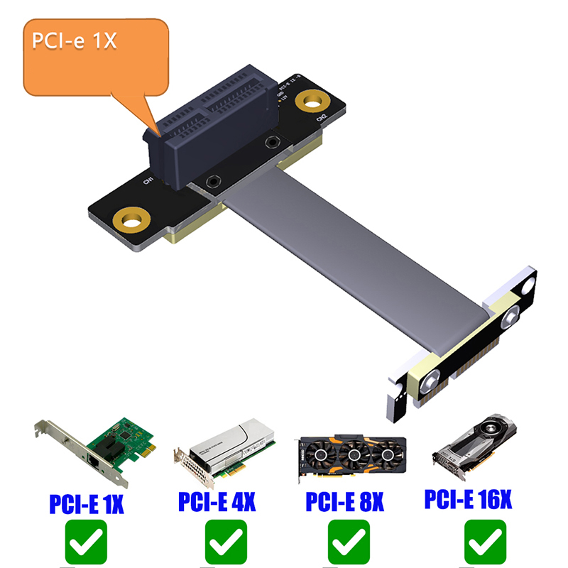 PCIE X1 Riser สาย Dual 90 องศา - Pcie Extension Cable บทวิจารณ์และราคา
